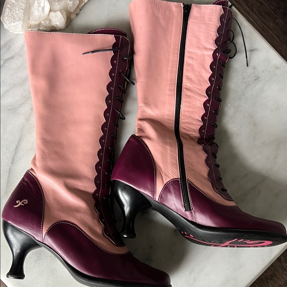 John Fluevog Pink and Purple Women's Boots